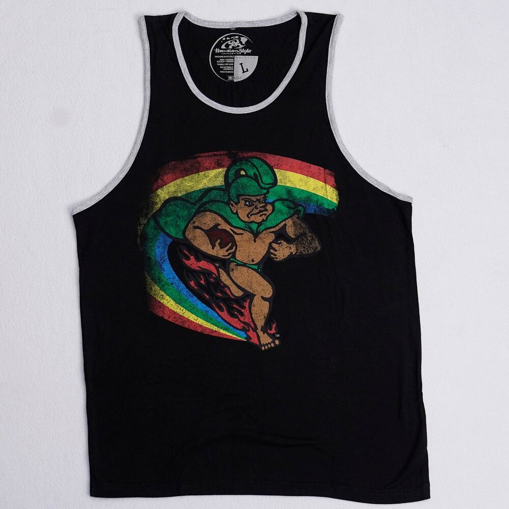 Hawaii Rainbow Warriors UH Vintage Logo Tank Top Hawaiian Style Men's L NWOT